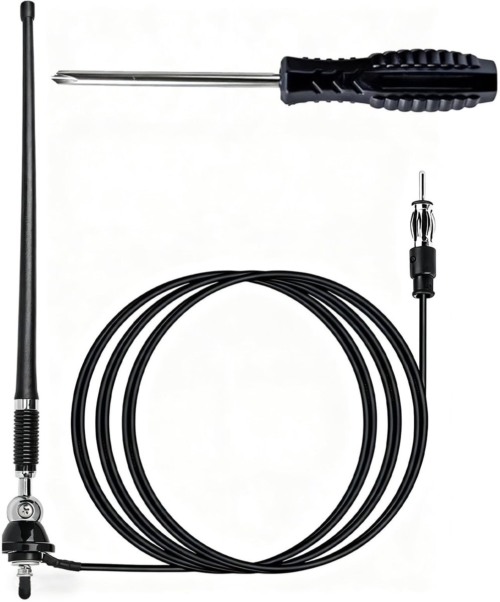 Solidchoice - 16 Inch Waterdichte Marine Radio Antenne met Coaxiale Kabel