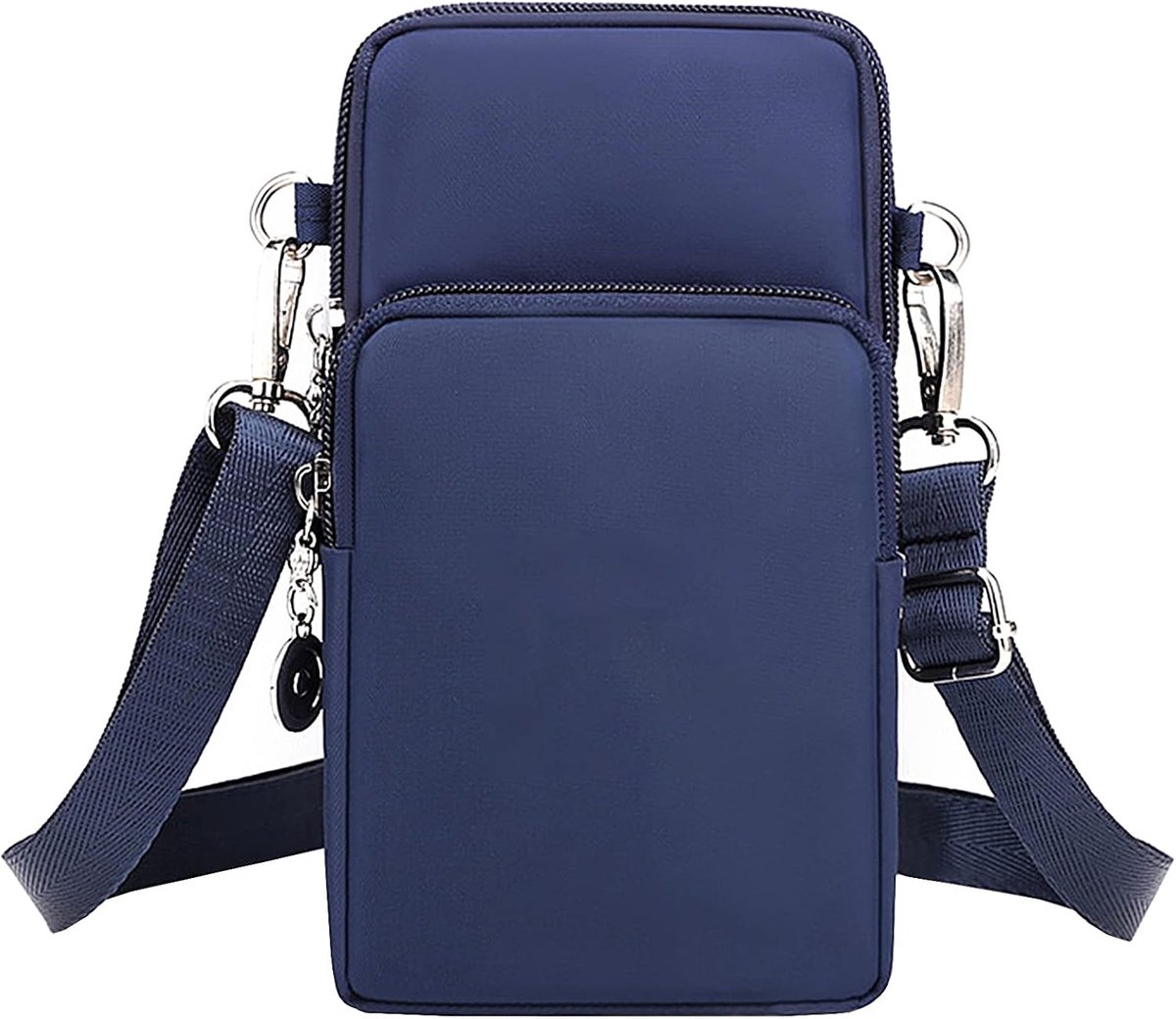 Crossbody Bag voor Mobiele Telefoons - Kleine Oxford Katoen Tas - Donkerblauw - Ideaal voor Sleutels en Tissue - ShopVlot