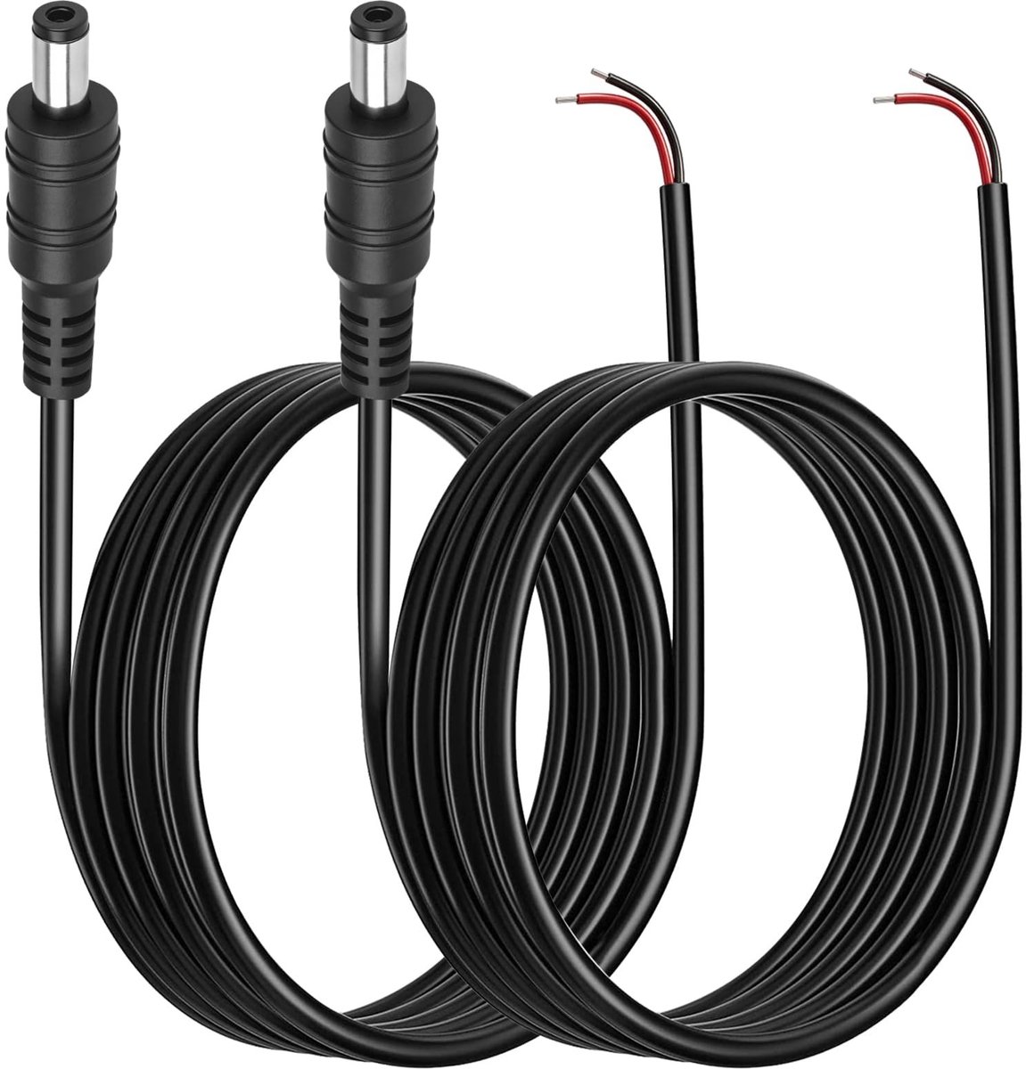 Solidchoice - Set van 2 DC-netkabels voor CCTV en Beveiligingscamera's
