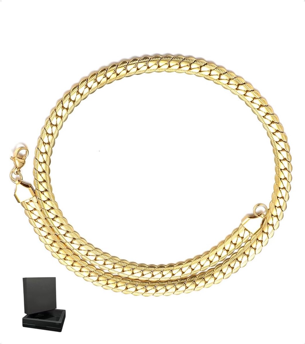 Roestvrijstalen ketting 7 mm x 22 inch - Cubaanse stijl - Dikker model - Perfecte heren- en damesaccessoire - ShopVlot