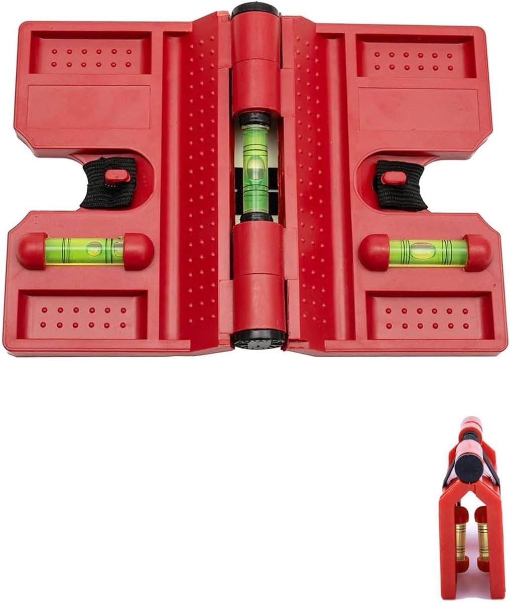 Waterpas voor palen - verstelbare hoekwaterpas - met magnetische stang - nauwkeurige metingen voor installatie - ShopVlot