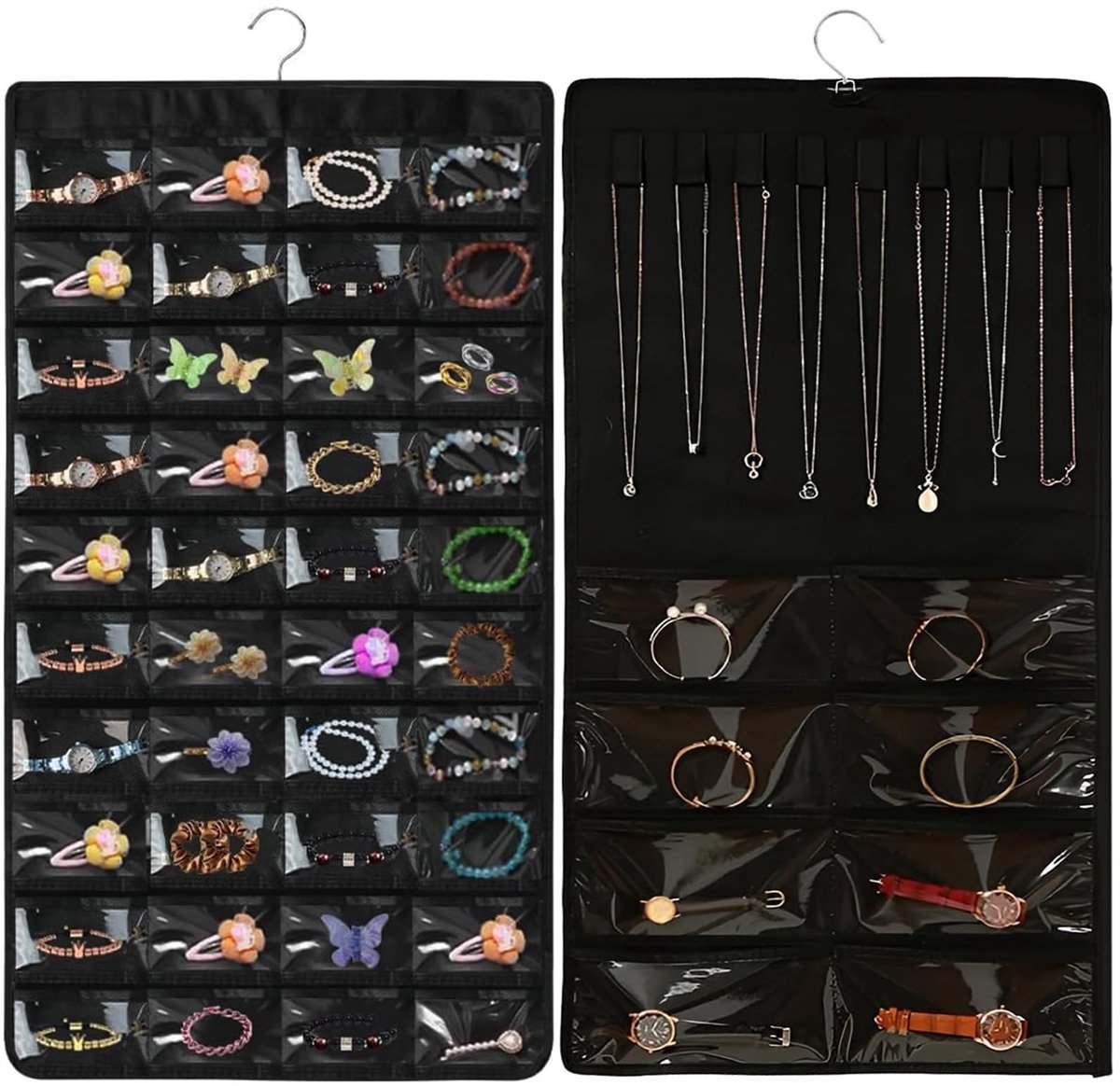 Solidchoice - Dubbelzijdige Sieraden Organizer met 40 Compartementen