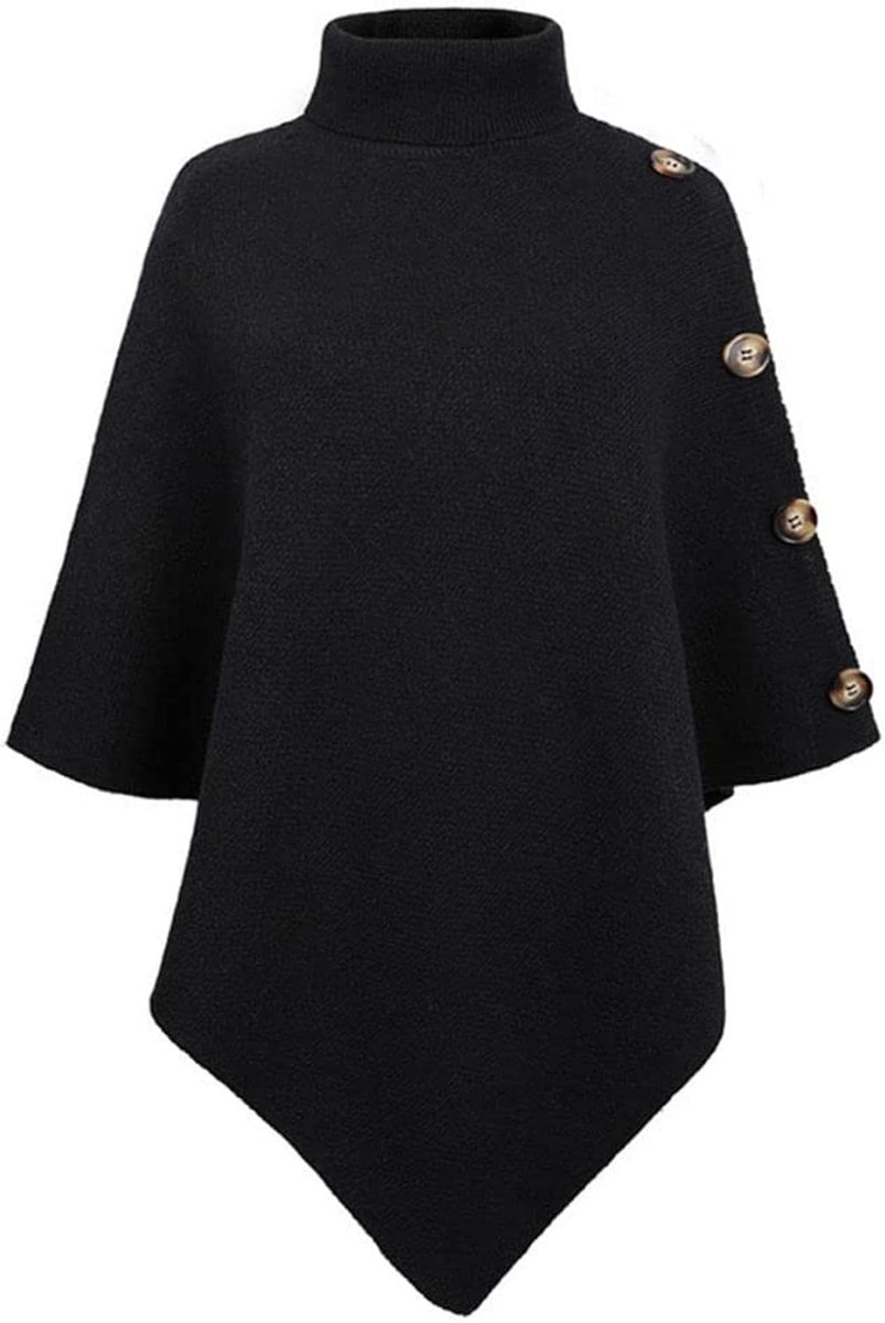 Dames omslagdoek merinowol - gebreide cape - stijlvolle poncho - ideaal voor koude dagen - ShopVlot