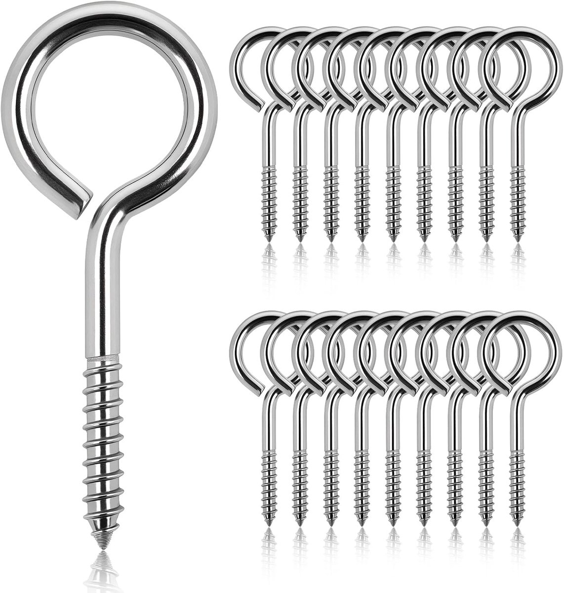 Schroefogen 18pcs 6,6 Inch - RVS 304 - Weerbestendig en roestvrij - Ideaal voor buitenverlichting - ShopVlot