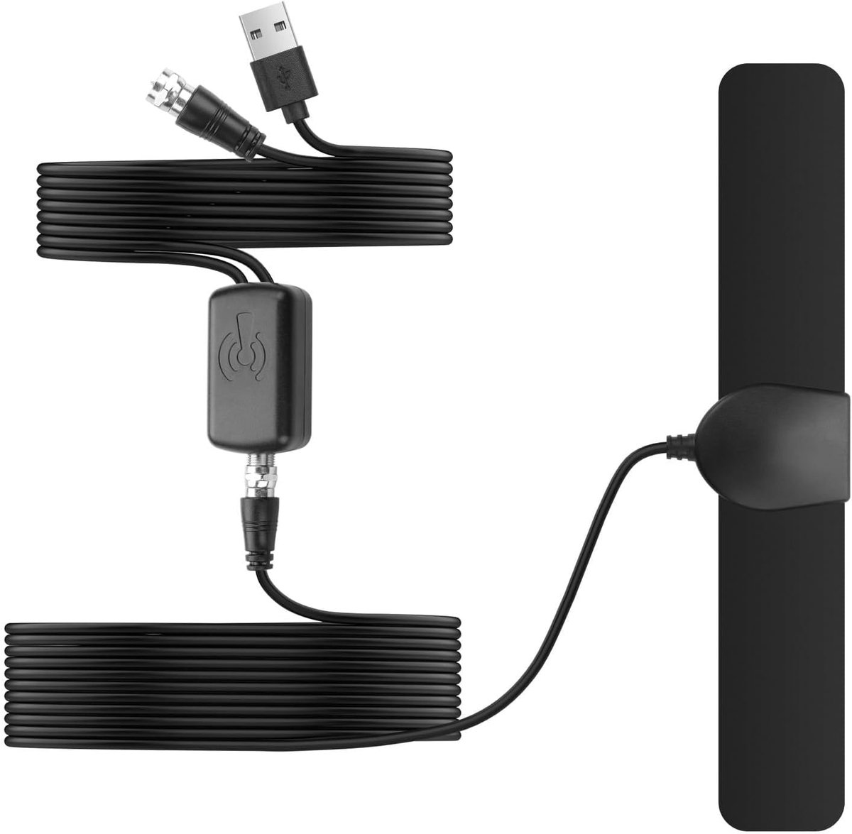 HDTV Antenne 200 Miles - 4K Ultra HD met Versterker - Voor Binnen en Buiten - Ontvang lokale zenders in HD - ShopVlot