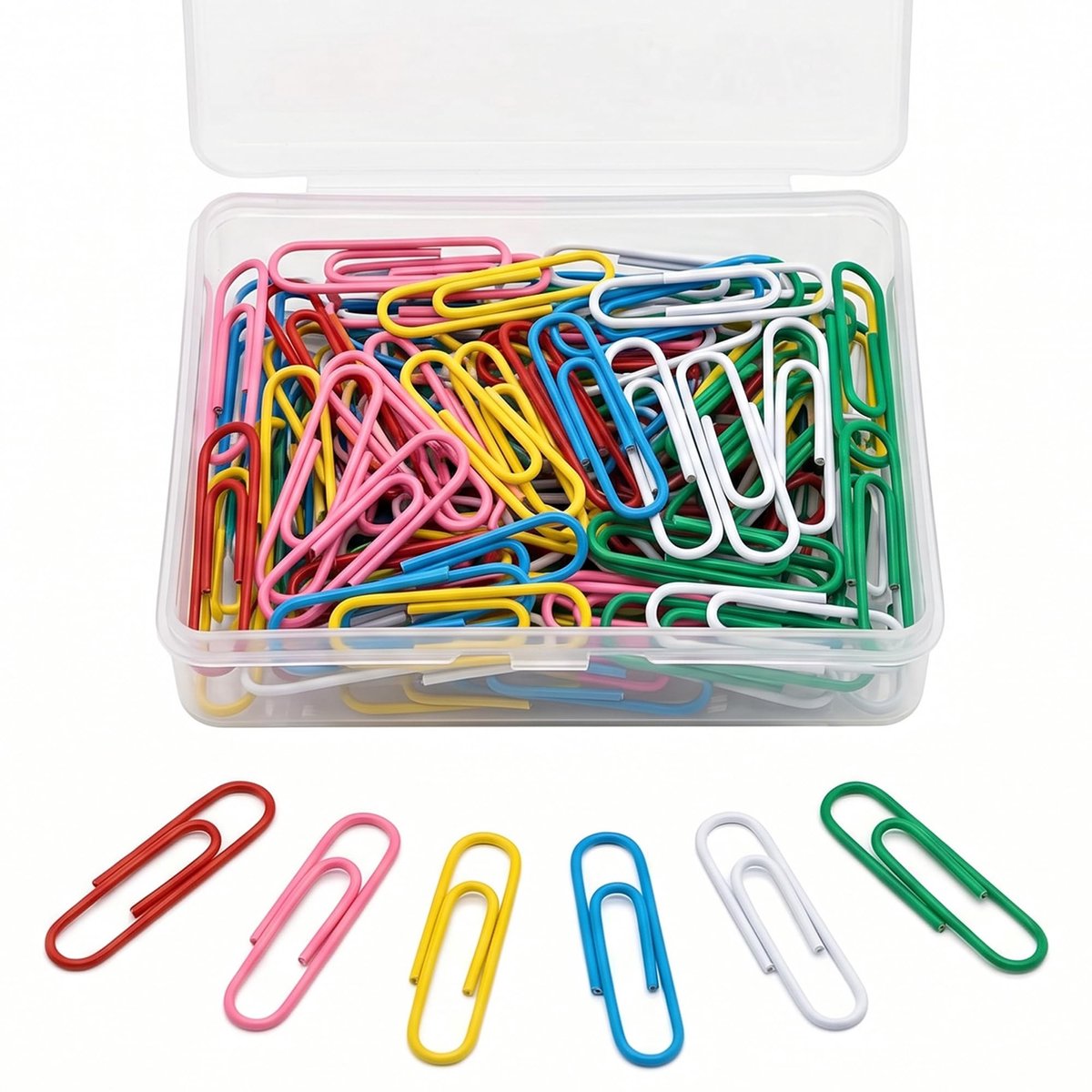 Solidchoice - 250 Gekleurde Paperclips voor Kantoor en Creatieve Projecten