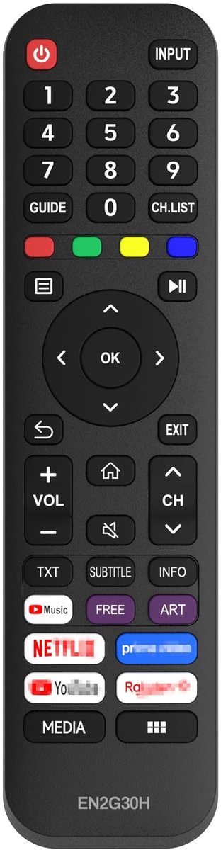 Solidchoice - Vervangende Afstandsbediening voor Hisense Smart TV