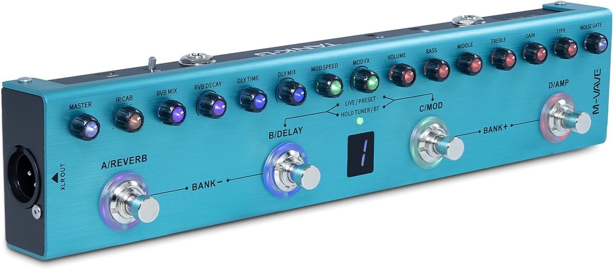Guitar effect pedaal met reverb - draagbaar en oplaadbaar - 36 instelbare effecten - 12 uur gebruikstijd - ShopVlot