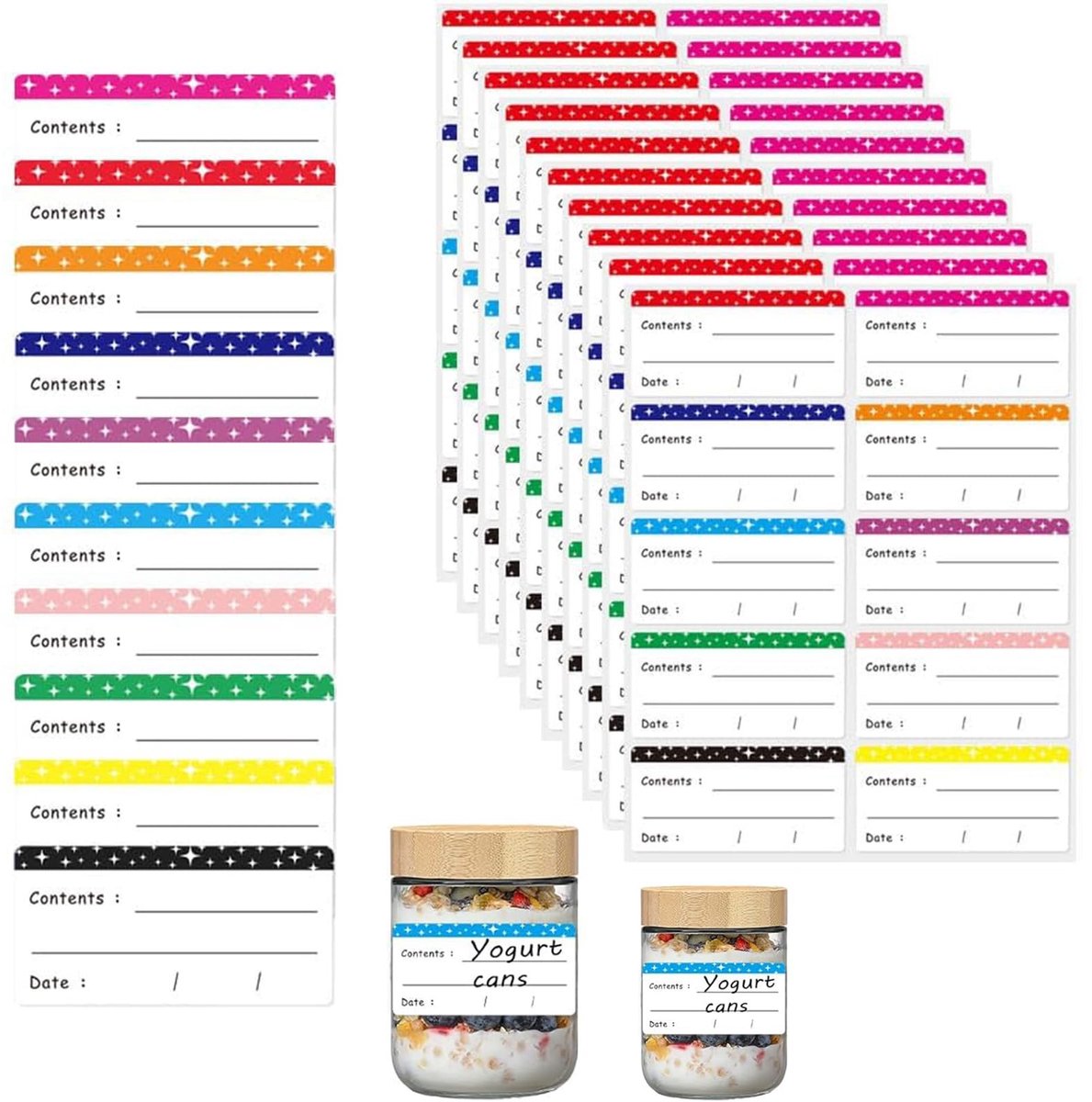 Solidchoice - Set van 300 Zelfklevende Vrieslabels voor Organisatie in de Vriezer
