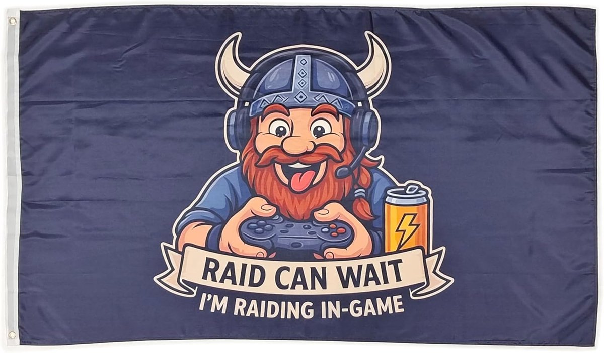 Viking vlag 90 x 150 cm - polyester - met 2 metalen oogjes - ideaal voor buitengebruik - ShopVlot