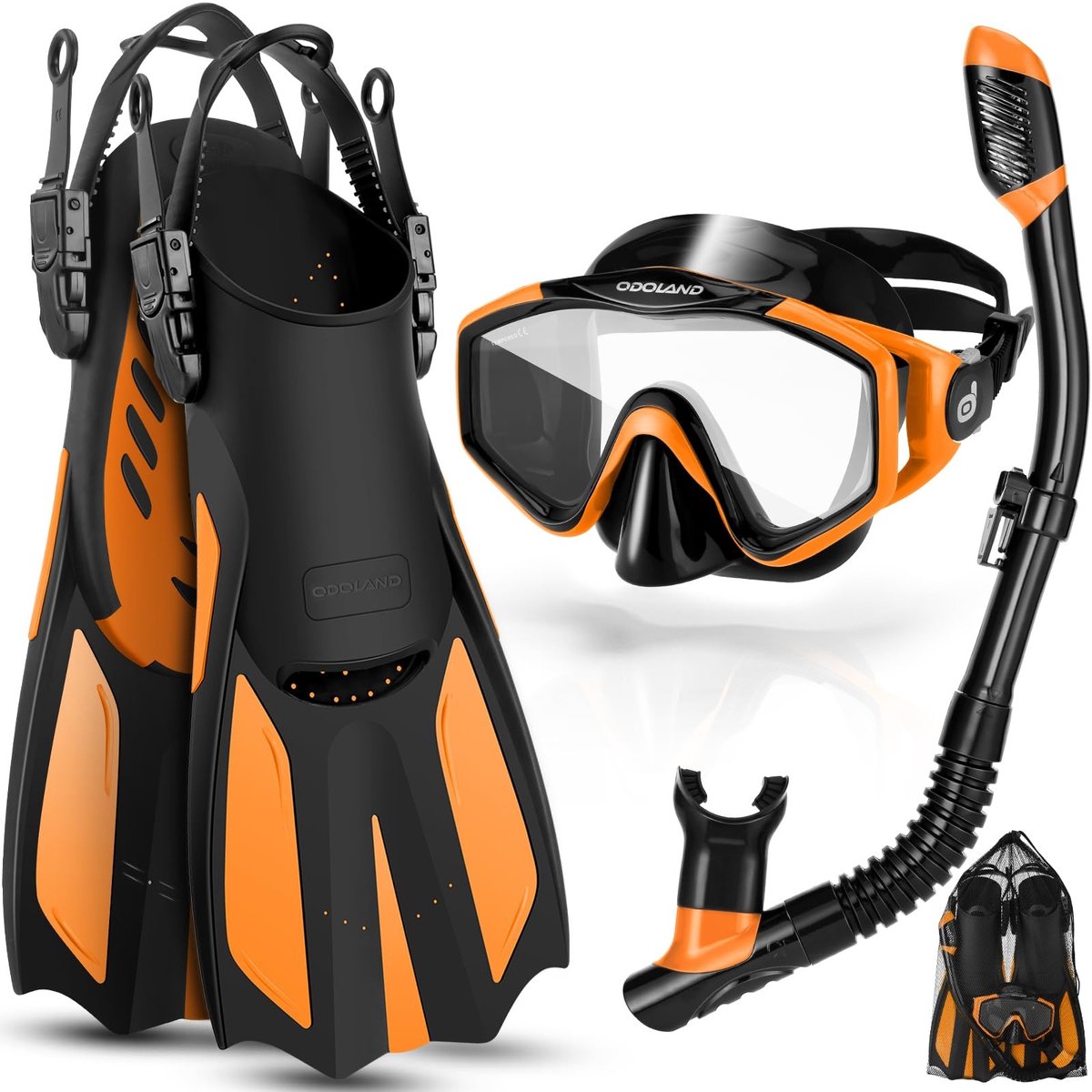 Solidchoice - 3-in-1 Snorkelset met Anti-Fog Duikbril en Zwemvins
