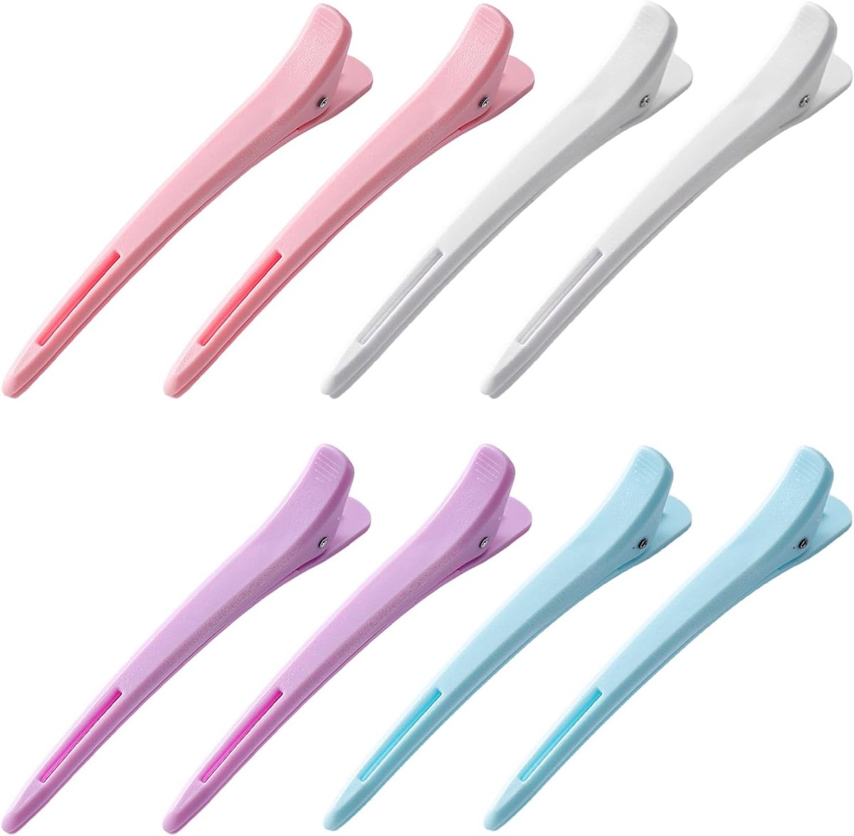 Haarspelden 8 stuks - Glad plastic - Sterke grip - Ideaal voor kappers en styling - ShopVlot