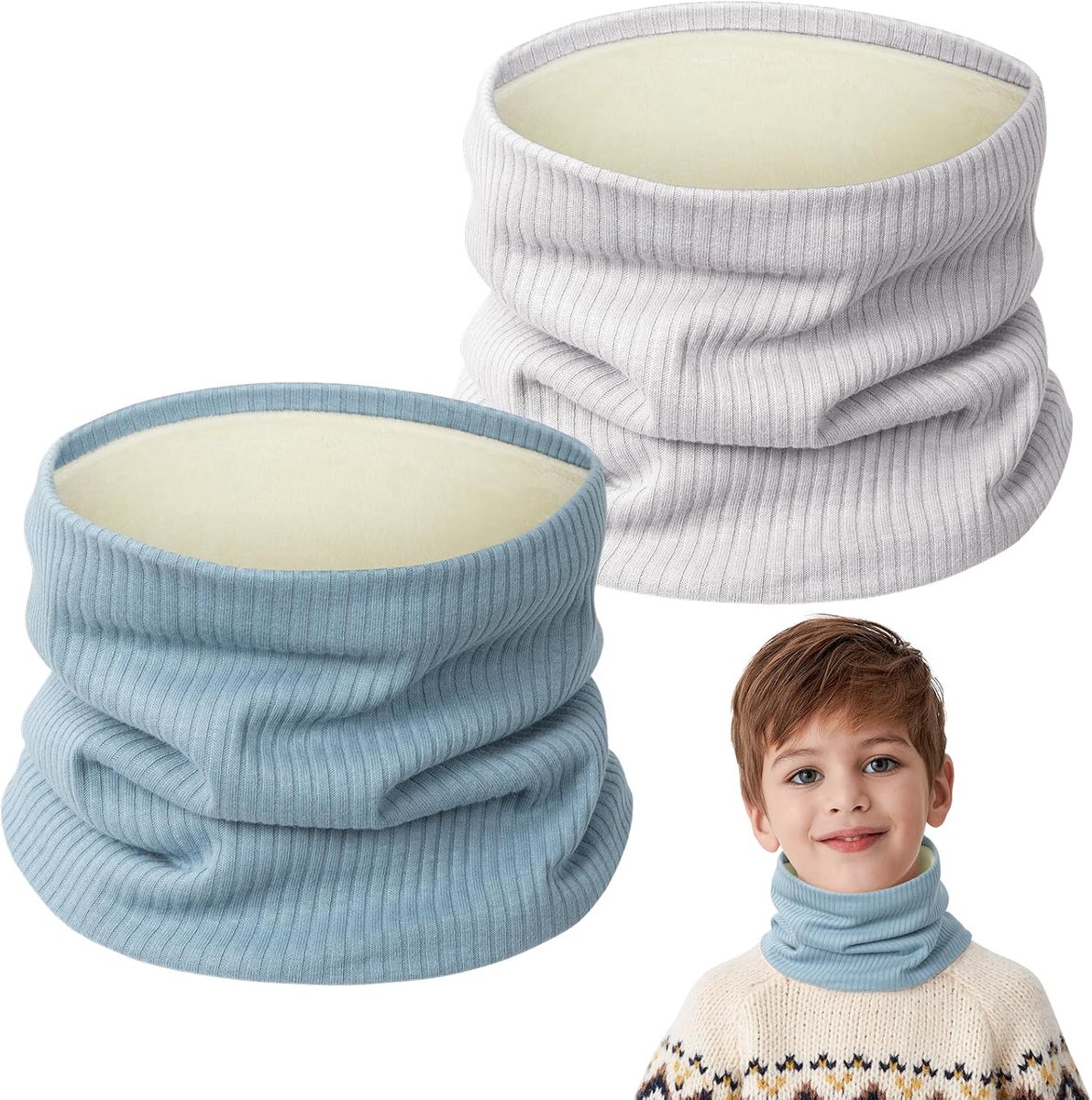 Kindersjaals 2 paar - dunne stof - kleurrijk - perfect voor buiten - ShopVlot