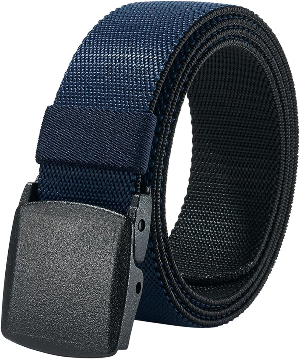 Rekbare riem voor heren 130 cm - elastisch - plastic gesp - comfortabel dragen - ShopVlot
