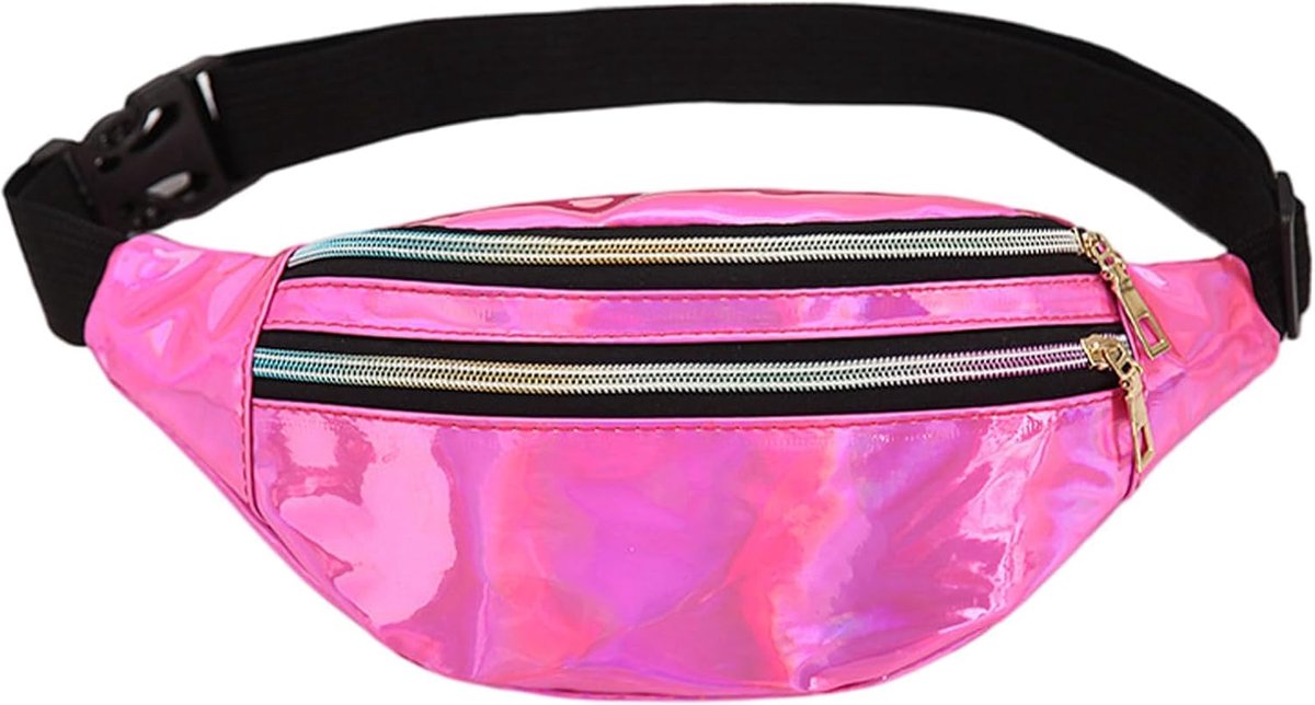Heuptas waterdicht 30x13x12 cm - holografisch ontwerp - dubbele rits - ideaal voor dagelijks gebruik - ShopVlot