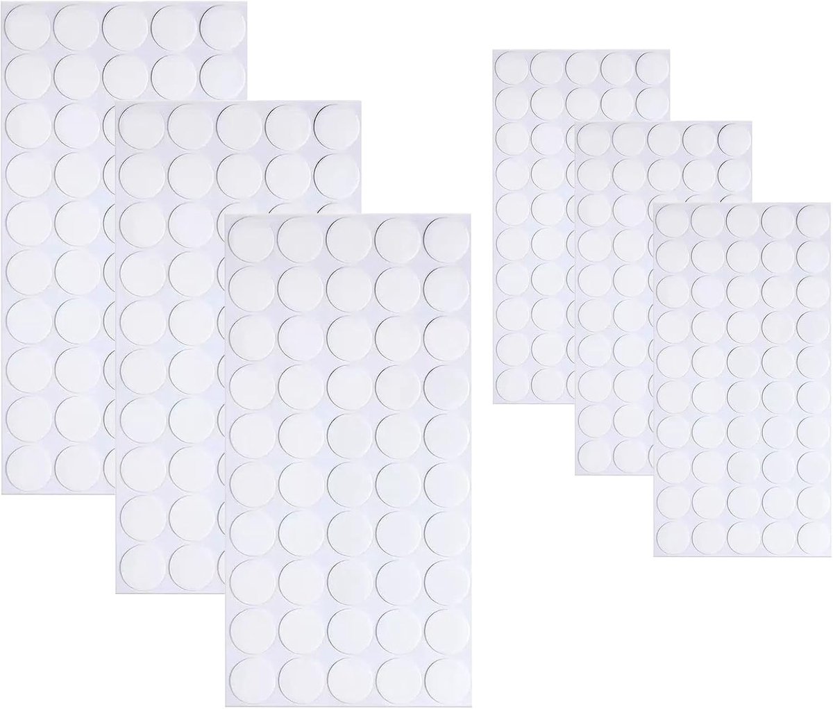 Dubbelzijdige tape 300 stuks - transparant - sterke hechting van 10mm en 20mm - ideaal voor diverse toepassingen - ShopVlot