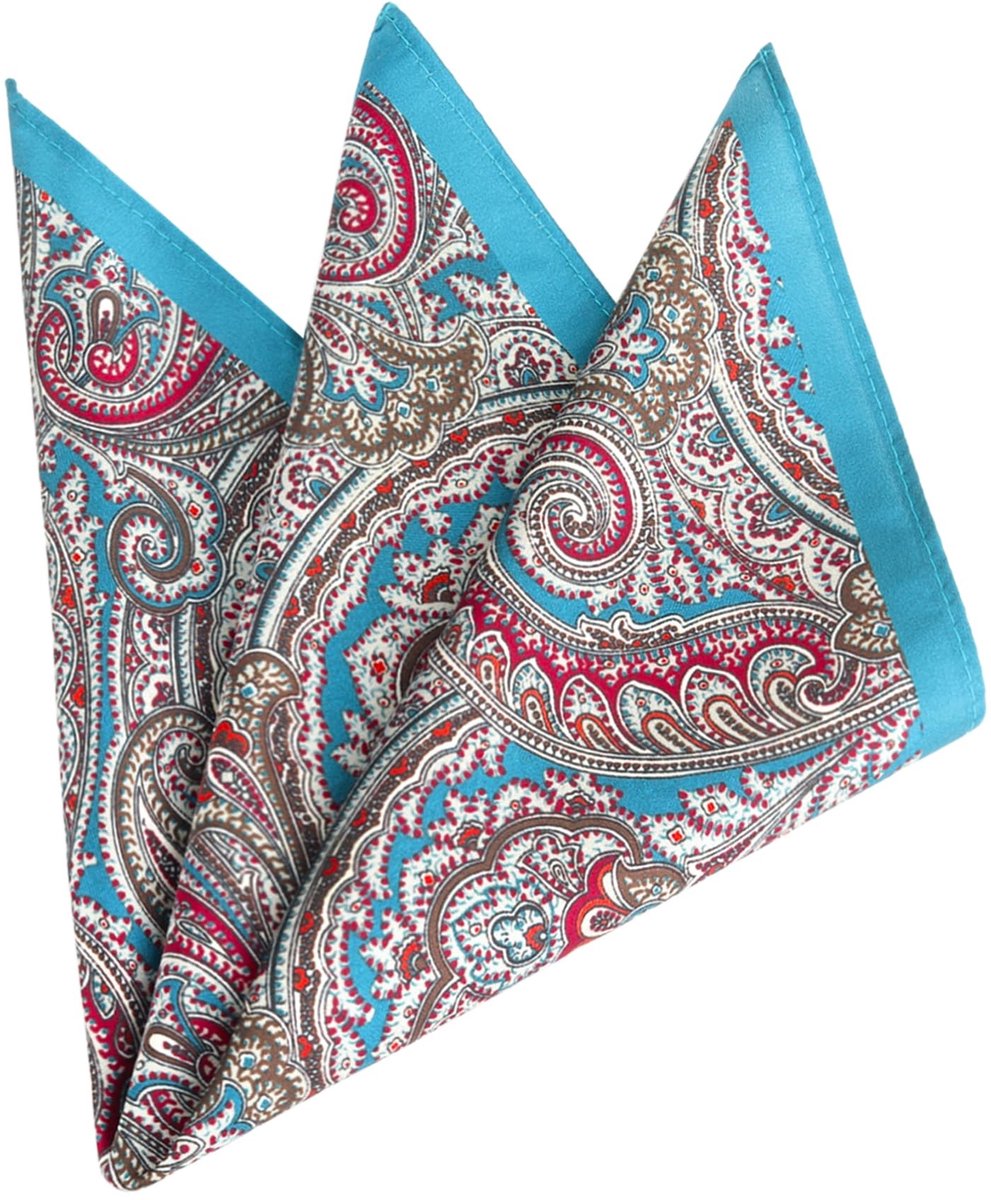 Solidchoice - Grote Zakdoek met Zachte Glans en Kleurrijk Patroon