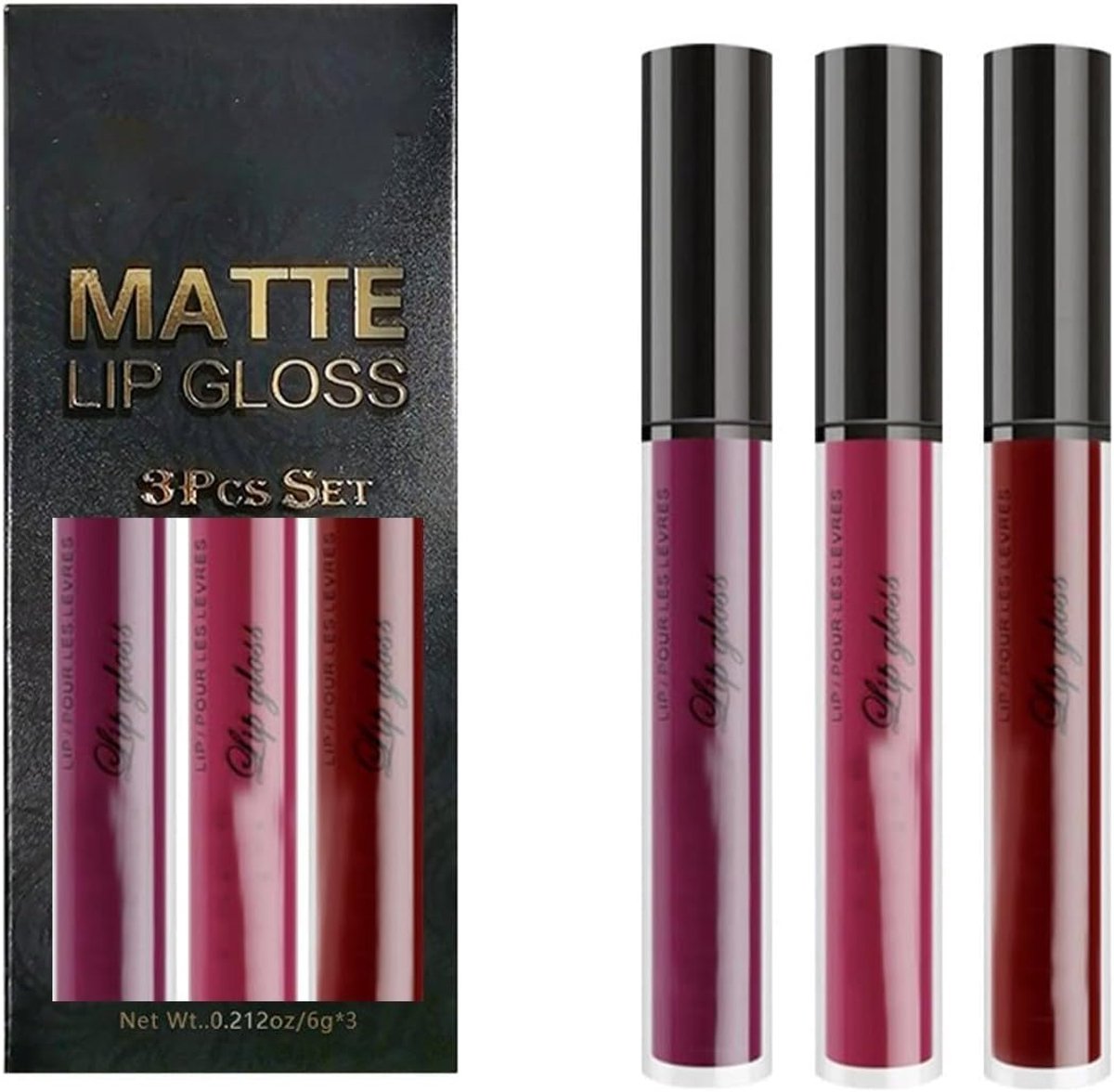 Lipstick set 3 kleuren - waterproof lipgloss - Halloween make-up - 24 uur draagcomfort - ShopVlot