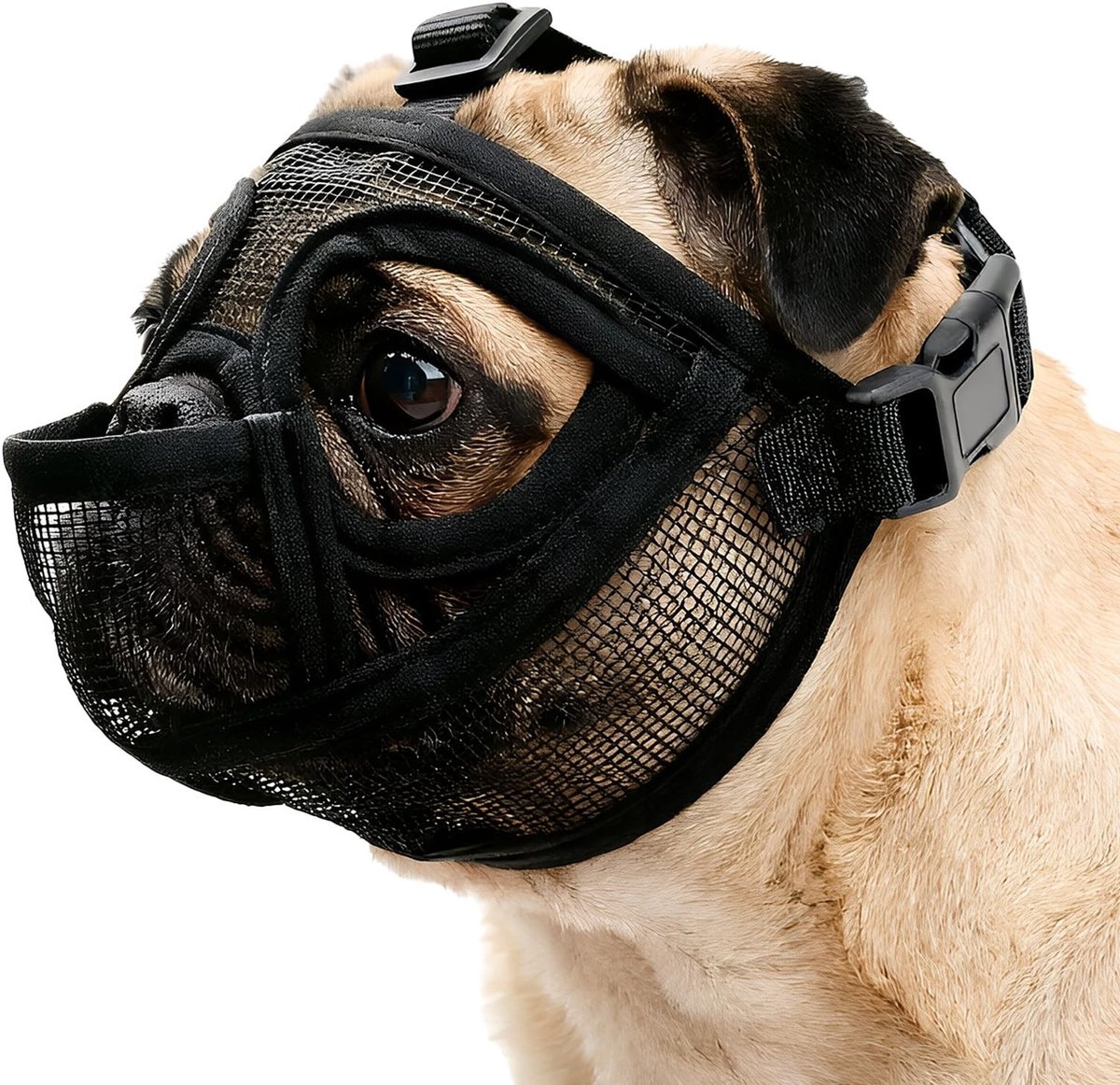 Solidchoice - Ademende Muilkorf voor Kleine Honden met Verstelbare Pasvorm
