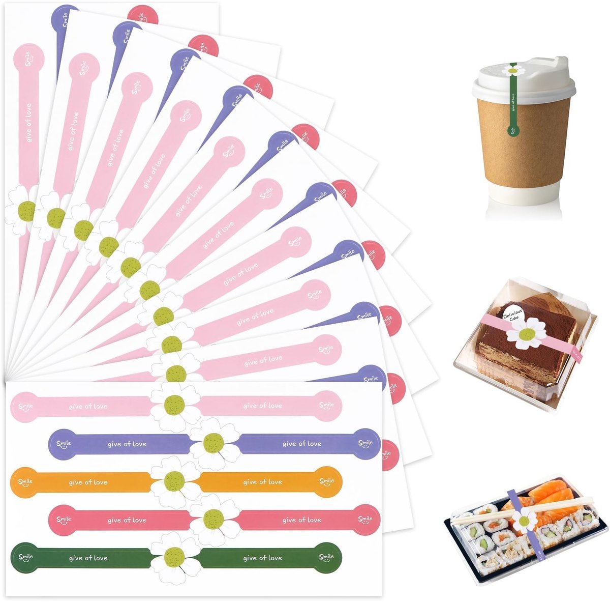 Solidchoice - Set van 200 Kleurvolle Cadeau Stickers