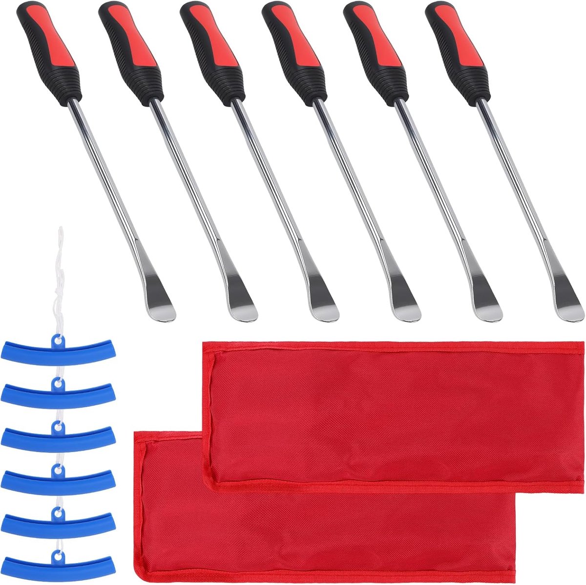 Fietsbanden levers set van 6 - 29 cm staal - ergonomisch ontwerp - ideaal voor het verwisselen van banden - ShopVlot