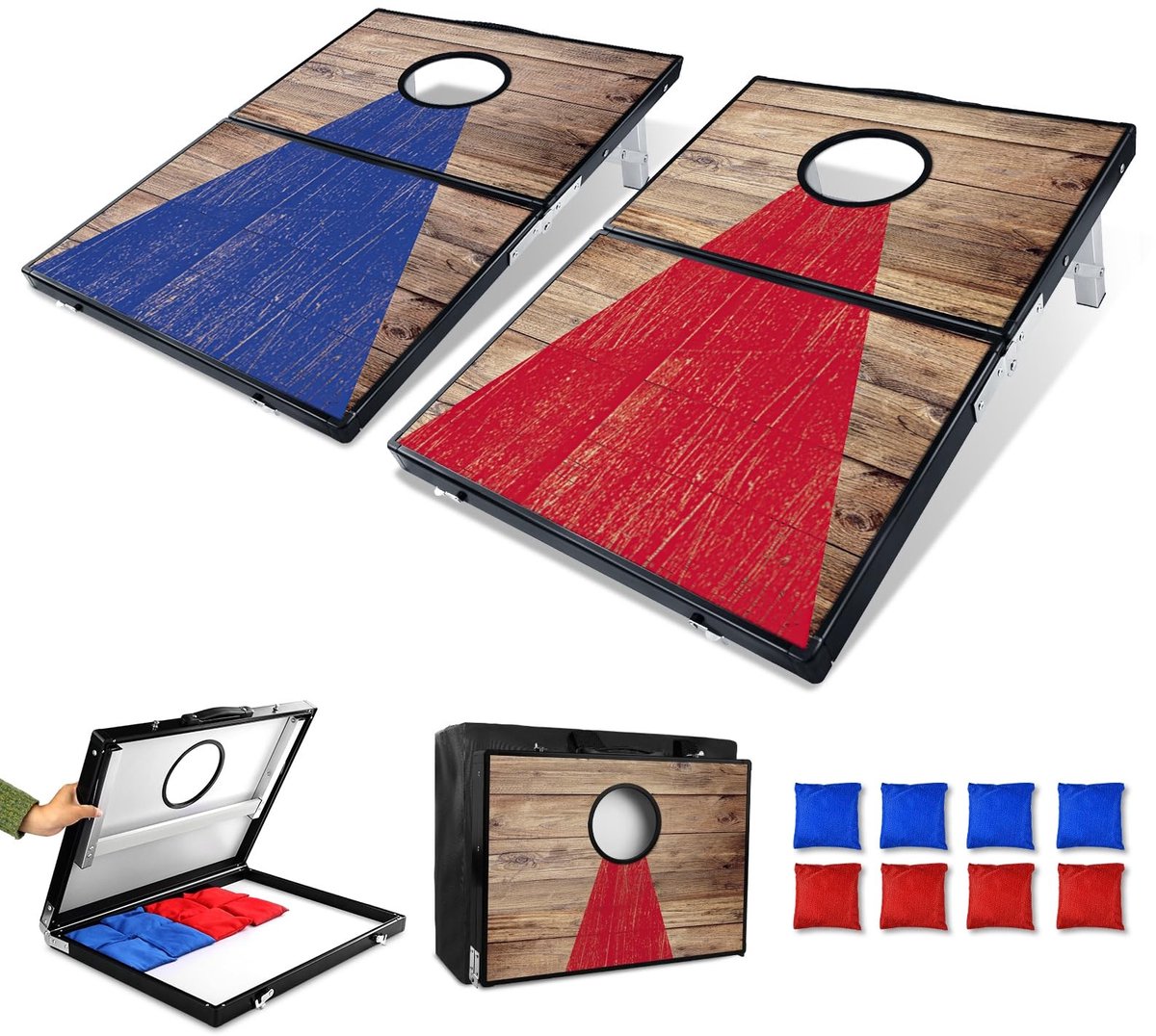 Solidchoice - 2-in-1 Cornhole Spelset met Draagtas