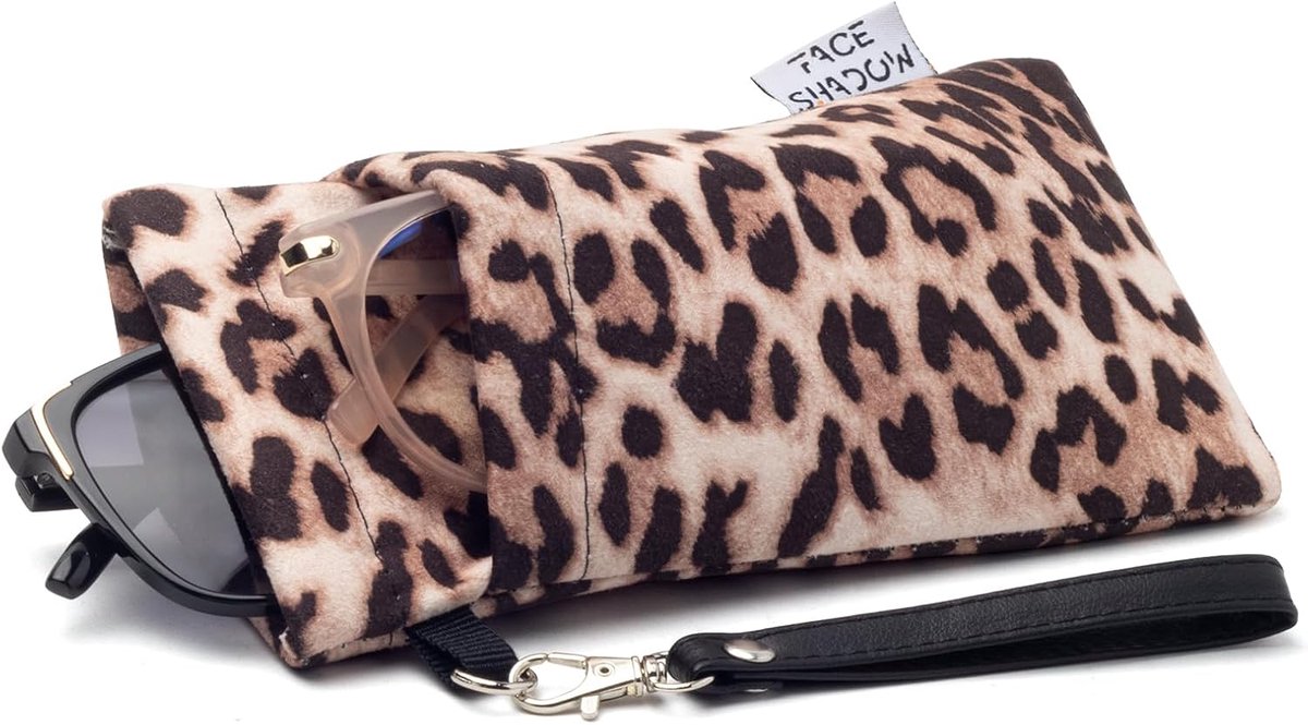 Brillendoos voor 2 Zonnebrillen - Dubbele Soft Glasses Case - Snap Sluiting - Ideaal voor Op Reis - ShopVlot