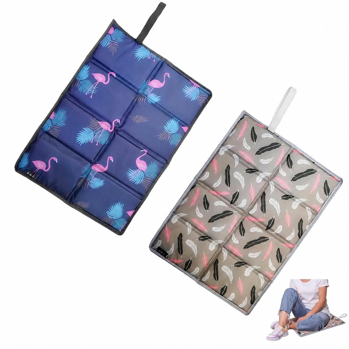 Solidchoice - Set van 2 Vouwbare Buitenstoelkussens