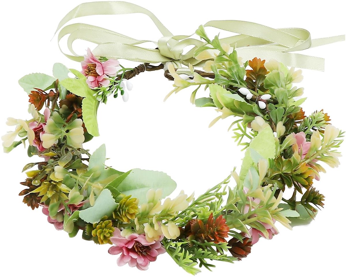 Solidchoice - Handgemaakte Bloemenkrans Haarband Set voor Feesten
