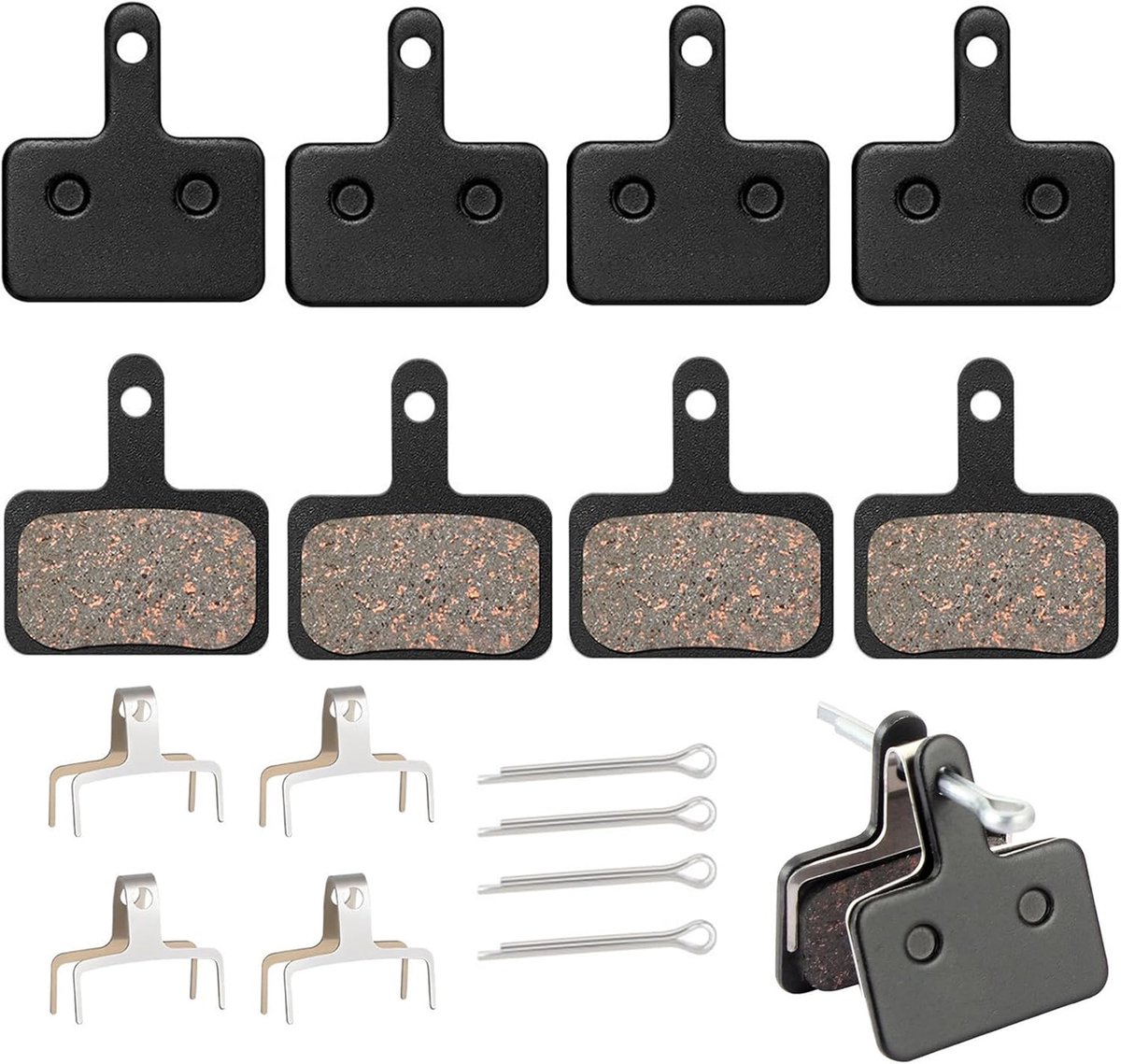 Remblokken fiets schijfrem 35 x 31 mm - metalen remblokken - hoge remprestaties - ideaal voor MTB en e-bike - ShopVlot