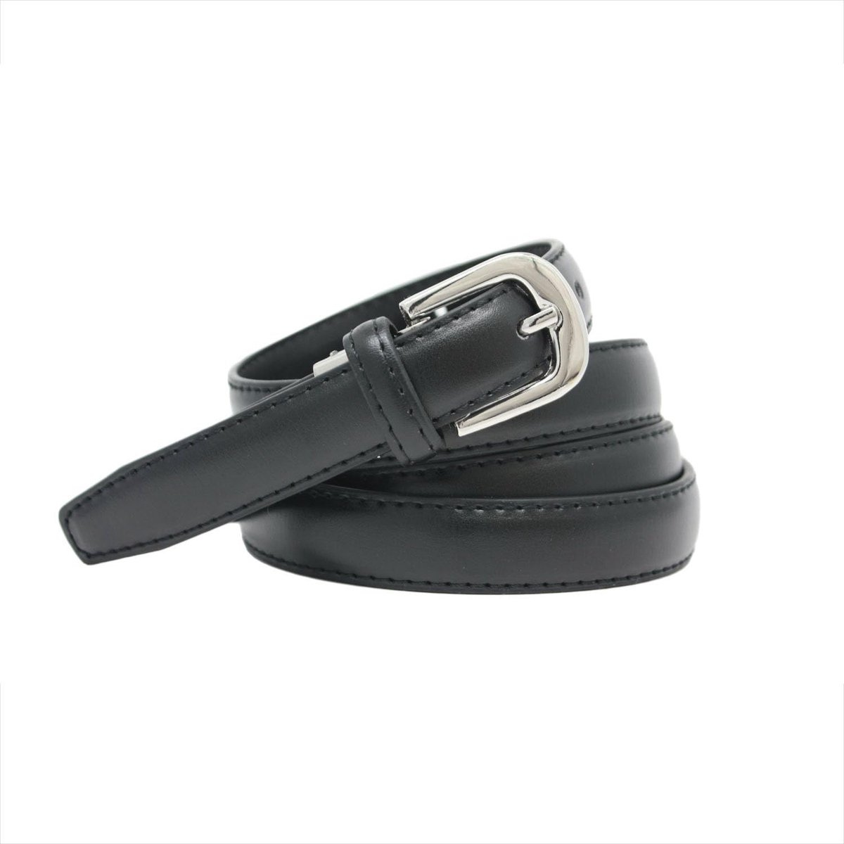 Dunne damesriem 2 cm - koeienhuid - verstelbaar 120 cm - elegante afwerking - ShopVlot