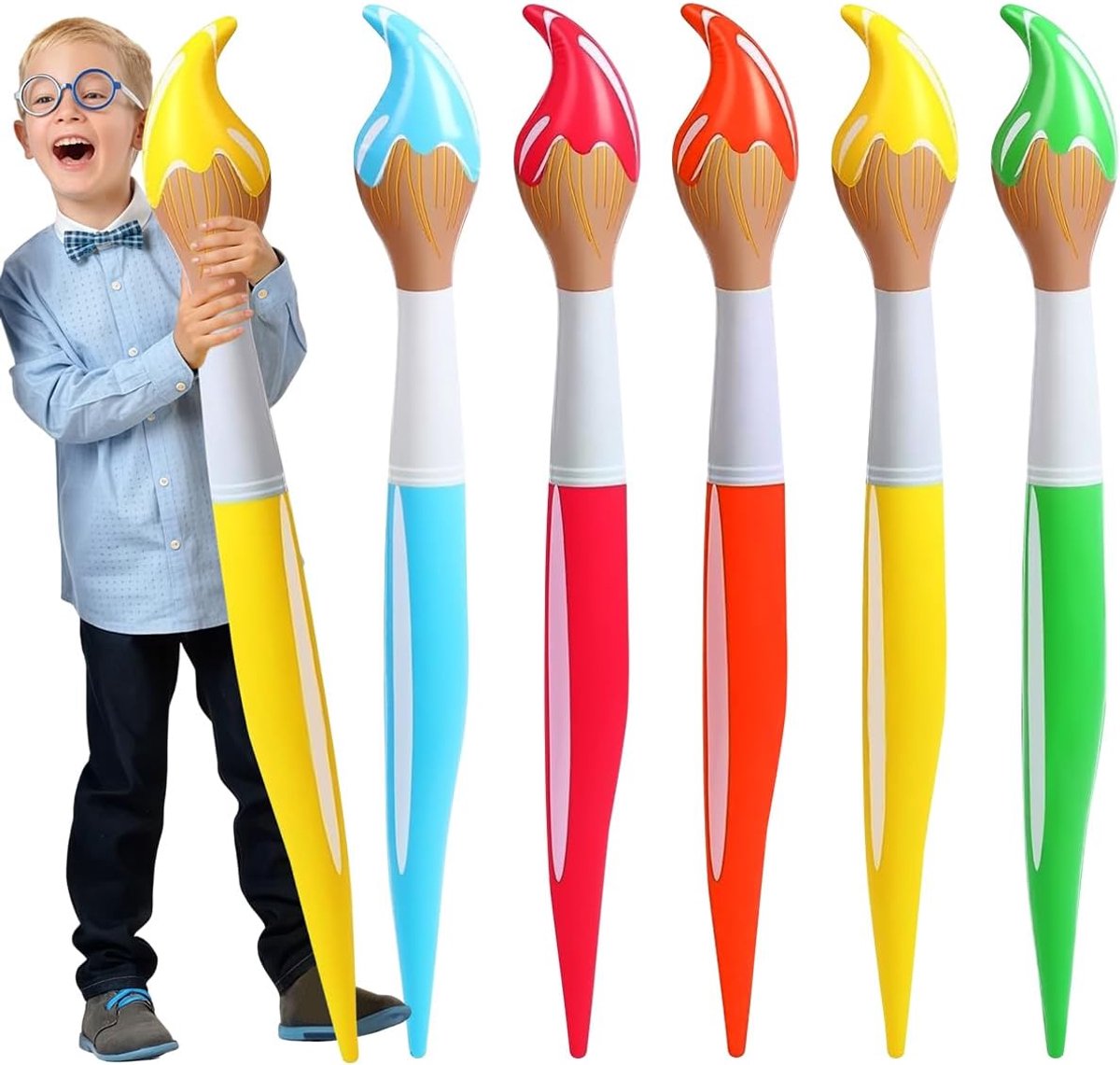 Ballonnen met opblaasbare kwasten 105 cm - groot en kleurrijk - voor feestdecoraties - unieke ervaring - ShopVlot
