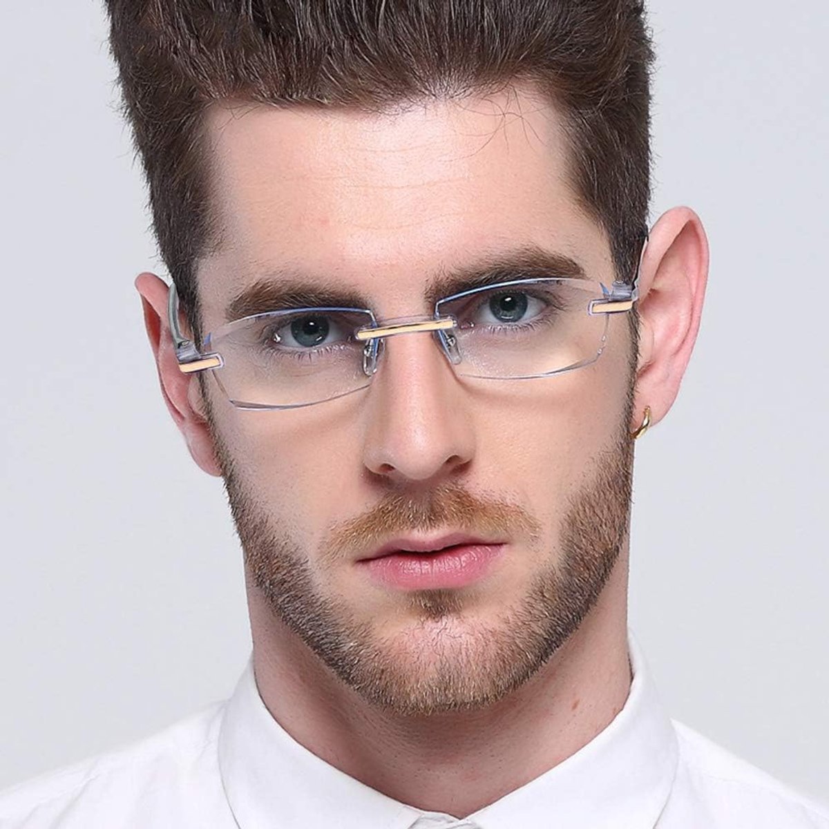 Lezen brillen rimless - diamant snijrand design - anti-blauw licht lenzen - comfortabel lezen - ShopVlot