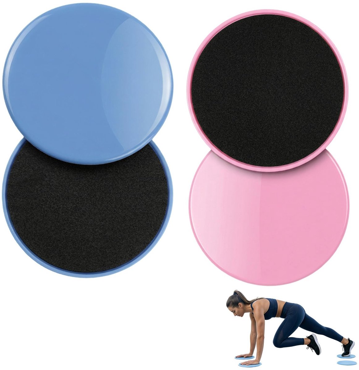 Solidchoice - Set van 4 Fitness Sliders voor Effectieve Core Training