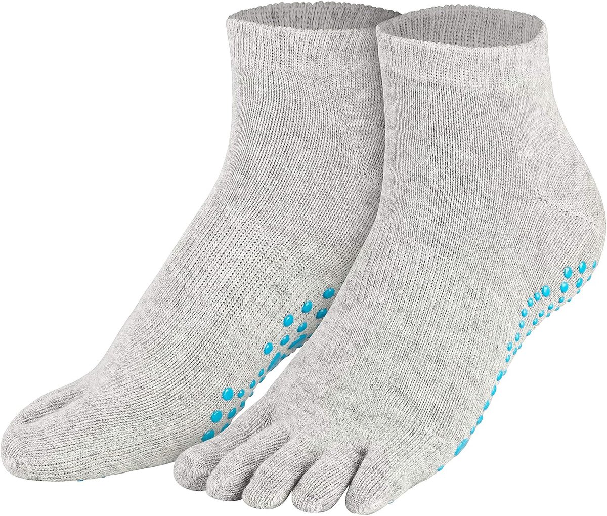 Teensokken kort 1 paar - ABS katoen - zwart grijs roze wit - ideaal voor yoga en pilates - ShopVlot