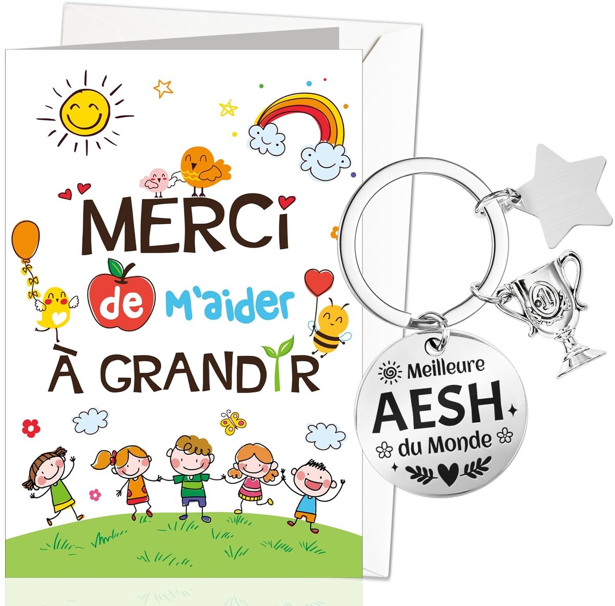 Solidchoice - Cadeau-idee Bedankt Kaart met Sleutelhanger voor AESH