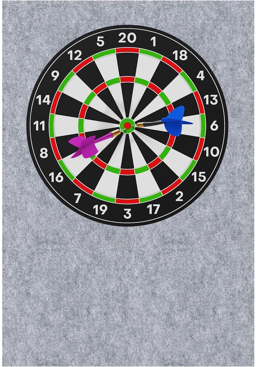 Solidchoice - Zelfklevende Dartbord Wandbescherming van Vilt (Set van 6)
