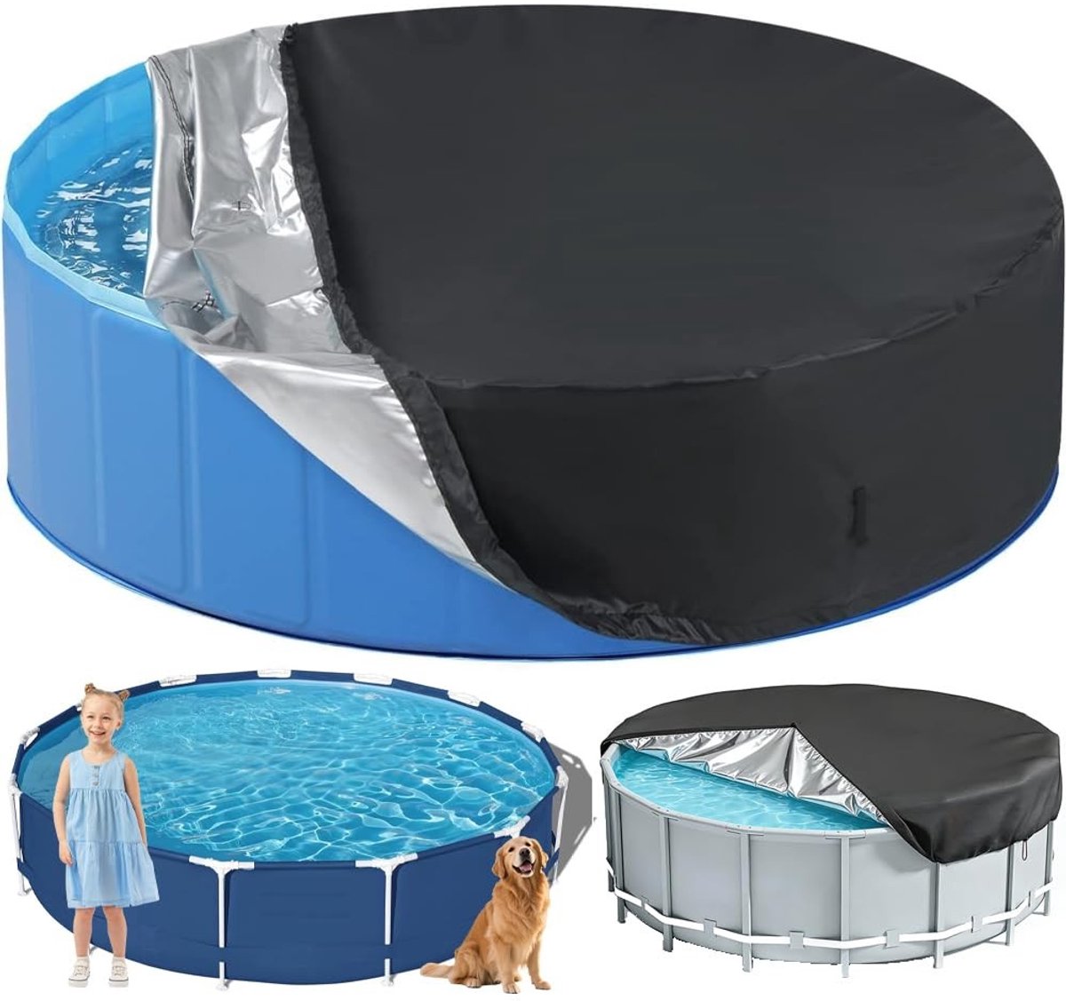 Solidchoice - Waterdichte Rond Zwembadafdekking voor Honden en Kinderen