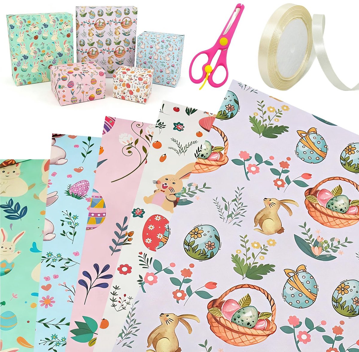 Solidchoice - 10 Vellen Paascadeaupapier voor Verjaardagen en Feesten