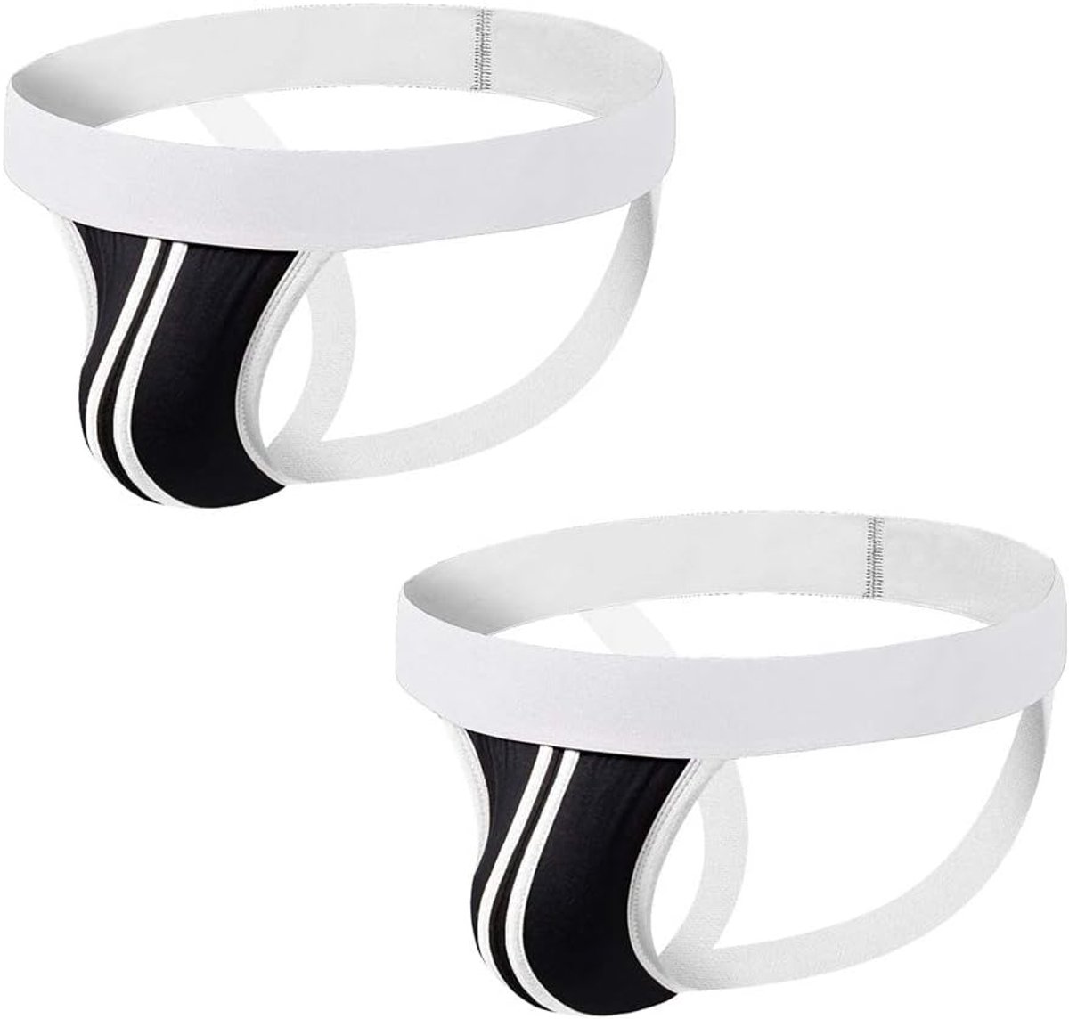 Jockstrap heren 2-pack - gestreepte katoen - comfortabele ondersteuning - ideaal voor dagelijks gebruik - ShopVlot