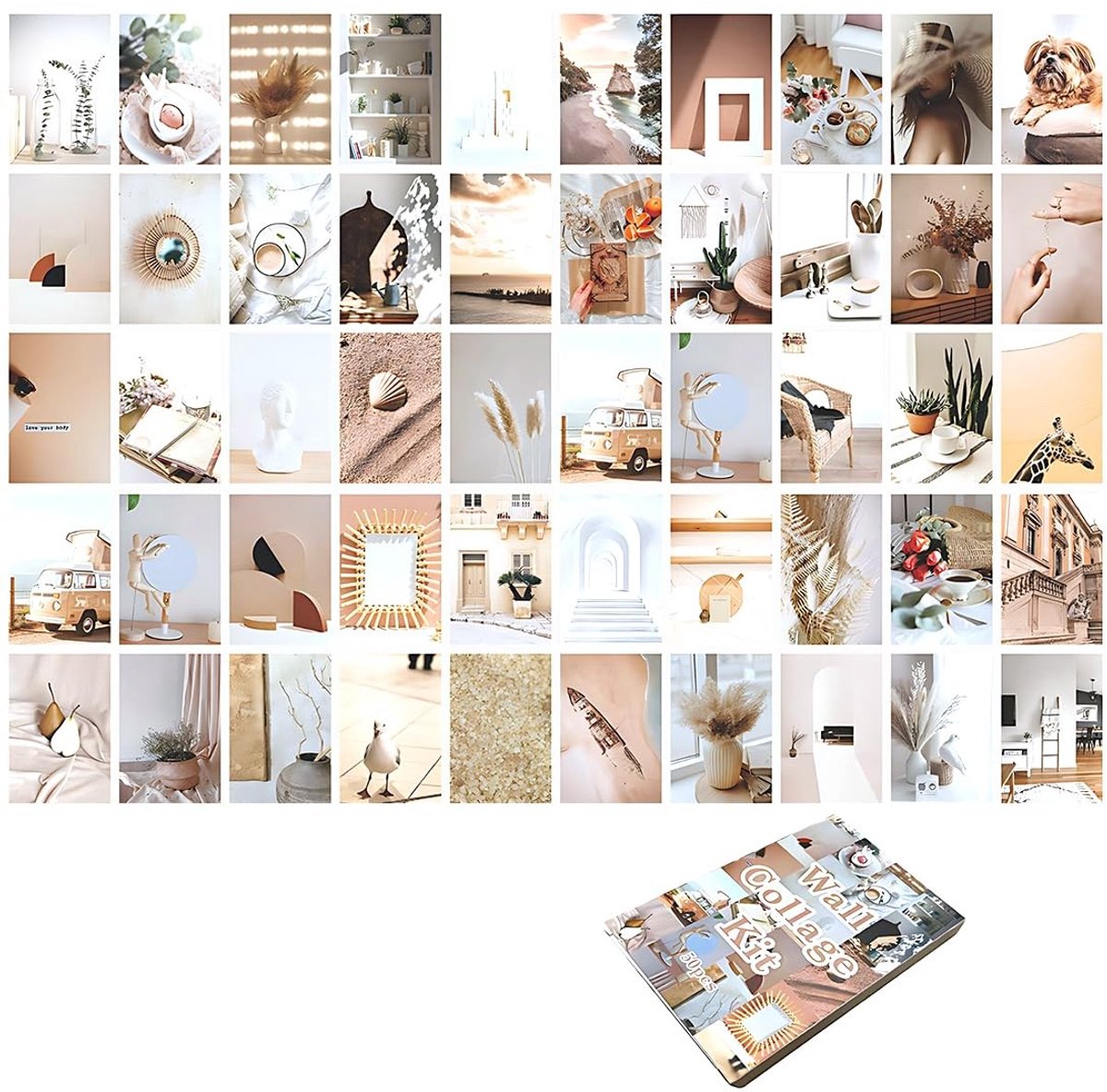 Solidchoice - Set van 50 Esthetische Wandcollage Posters voor Kamerdecoratie