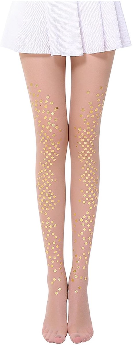 Solidchoice - Vrouwelijke Glanzende Panty met Schubben voor Carnaval