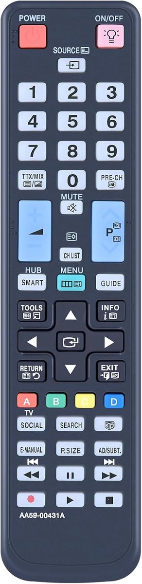 Afstandsbediening geschikt voor Samsung AA59-00431A - AA5900431A - ShopVlot