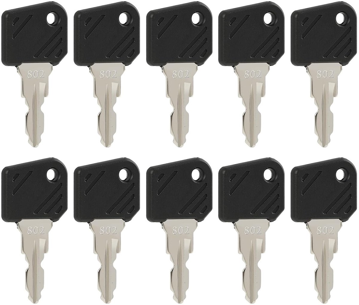 Set van 10 Vorkheftruck Contact Sleutels, Vervangaccessoires voor Bouwmachines, Compatibel met Diverse Sleutelsets