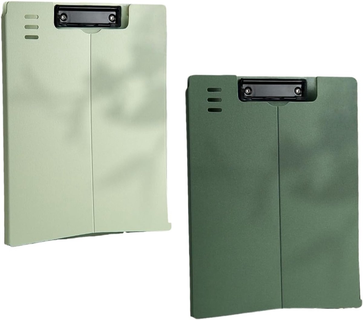 A4 Clipboard Set van 2 met Deksel, Documenten Organizer, Plastic Vouwclipboards voor Schrijven en Archiveren