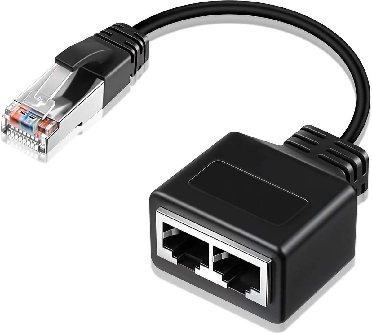 RJ45 Adapter Cable (New) RJ45 Male to Female Dual Adapter (15CM) can be used to switch networks between two computers - ShopVlot