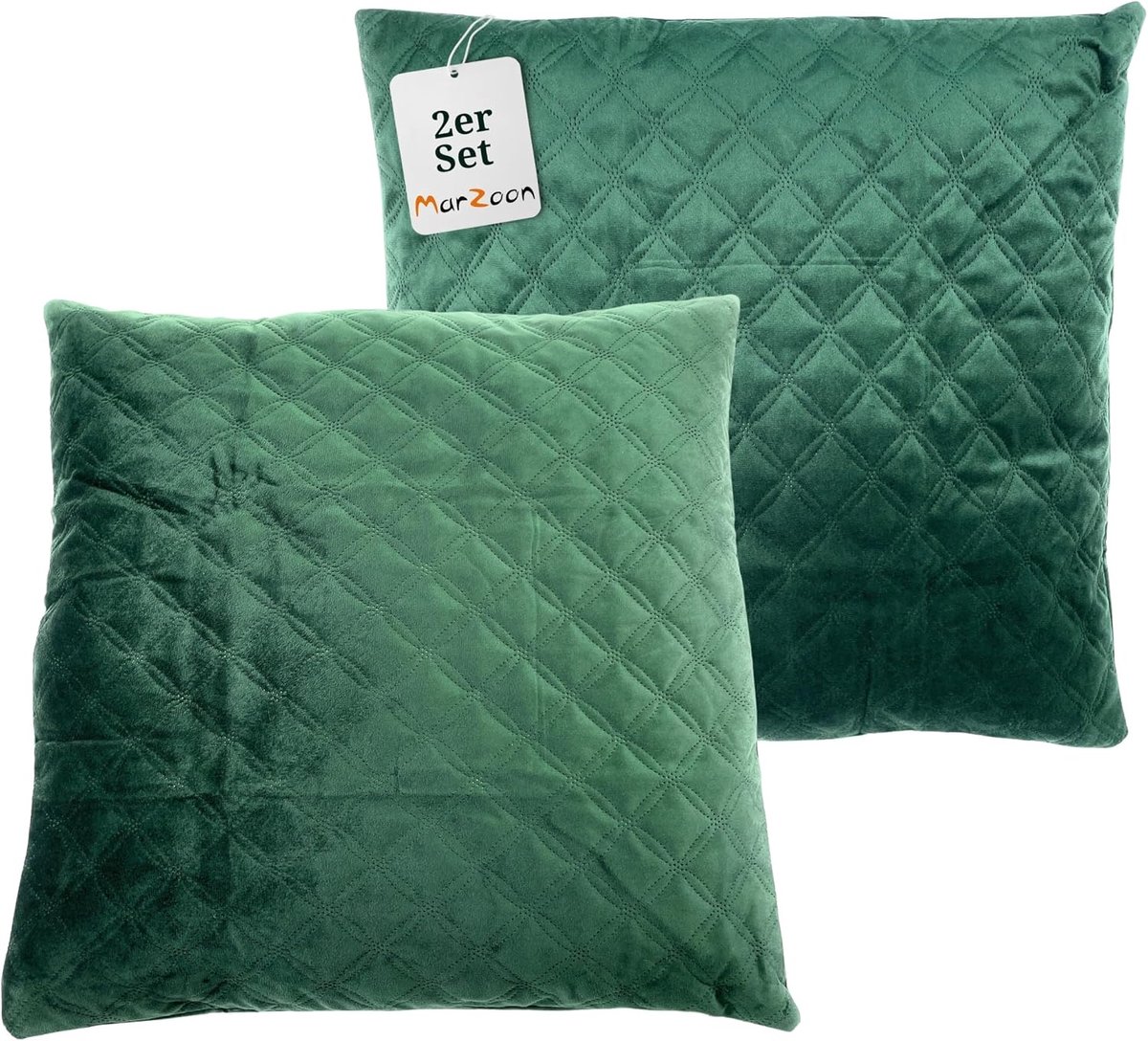 Set of 2 velvet pillowcases, cushion cushions, sofa cushions, sofa cushions, sofa cushions, sofa cushions, solid - ShopVlot