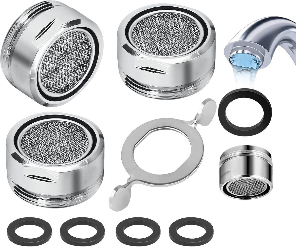 3 x M24 Jet Regulator, Water Tap, Strainer, Tap Attachment, Mixing Nozzle, Insert with Stainless Steel Filter and - ShopVlot