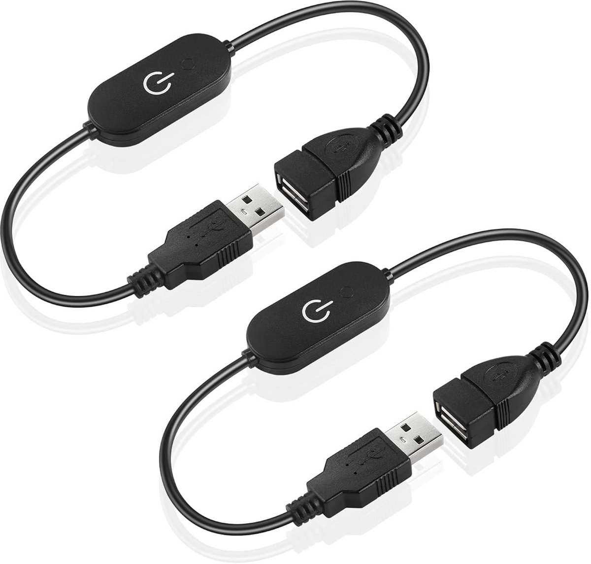 GINTOOYUN LED Touch inline Dimmer Switch 5V 3A USB Male to Female Controller Switch Power Cord Plug for LED Strip LED - ShopVlot