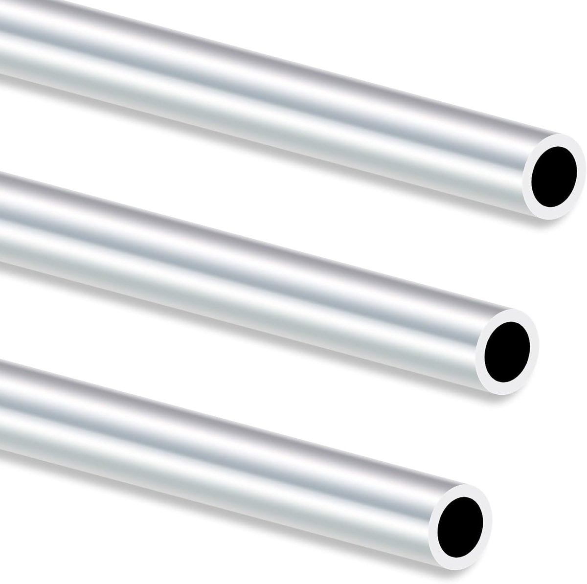 6063 Aluminum Round Tube, 250mm Length 14mm OD 10mm ID Seamless Straight Round Tube for Industrial, Decorative - ShopVlot